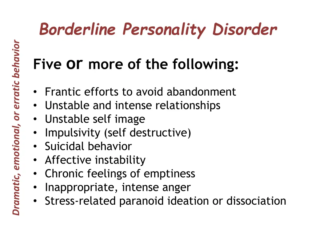 borderline personality disorder