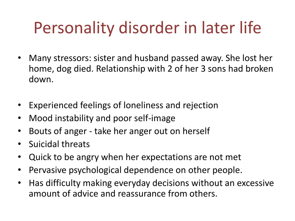 personality disorder in later life 2