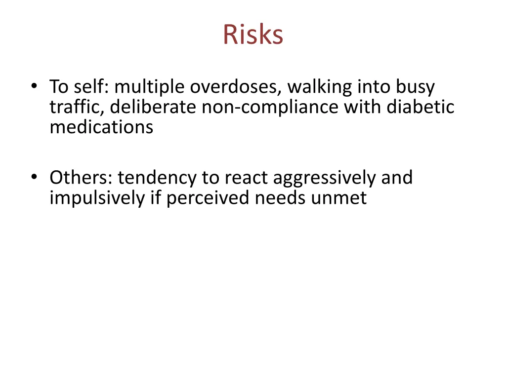 risks