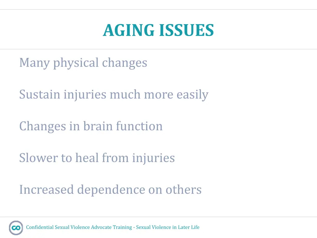 aging issues