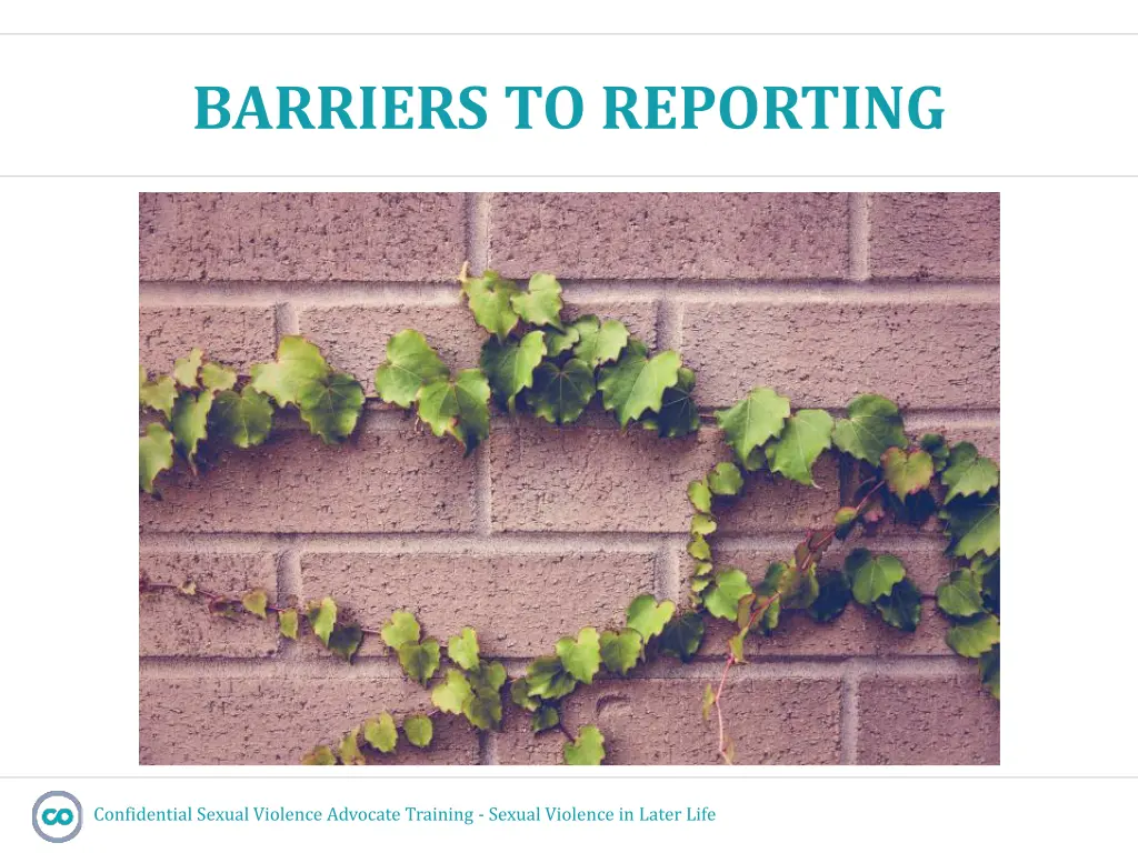 barriers to reporting