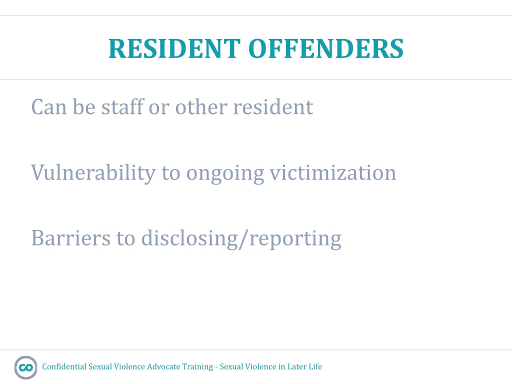 resident offenders