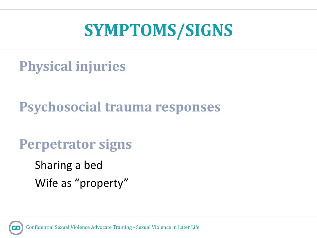 symptoms signs