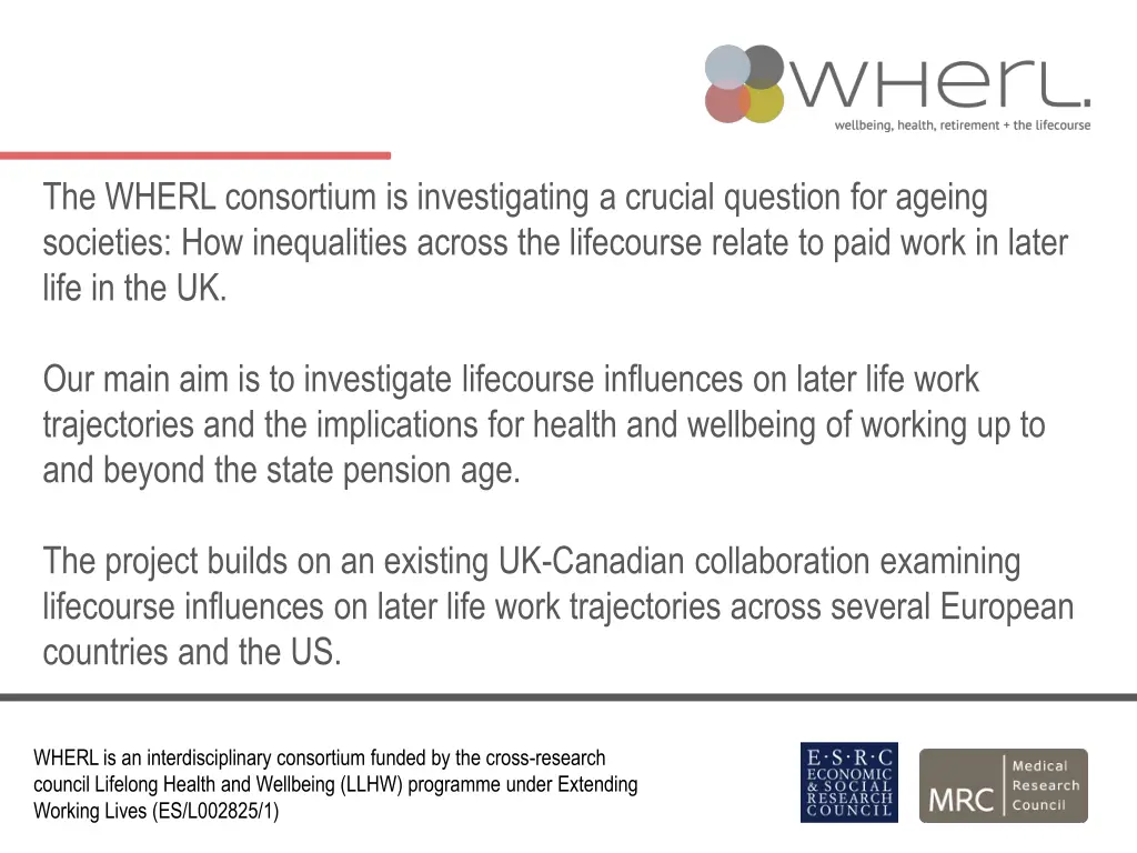 the wherl consortium is investigating a crucial
