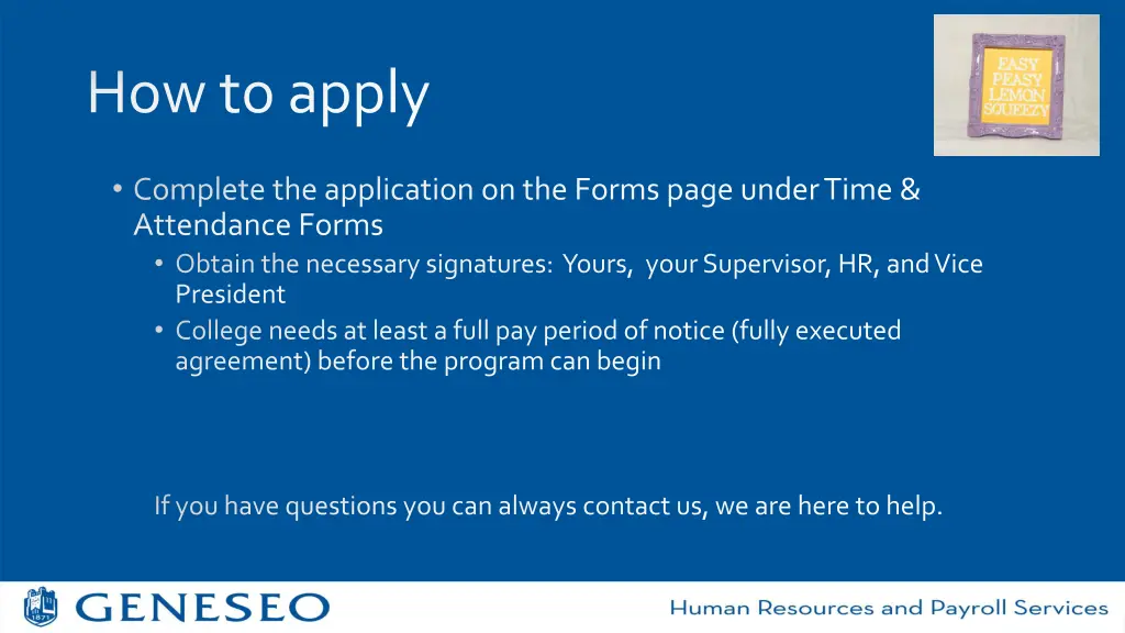 how to apply