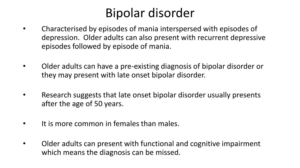 bipolar disorder