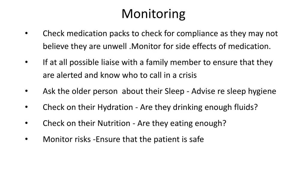 monitoring
