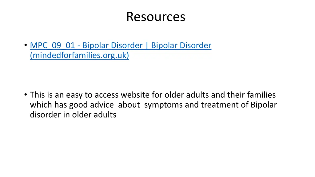resources