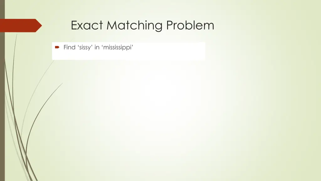 exact matching problem 1