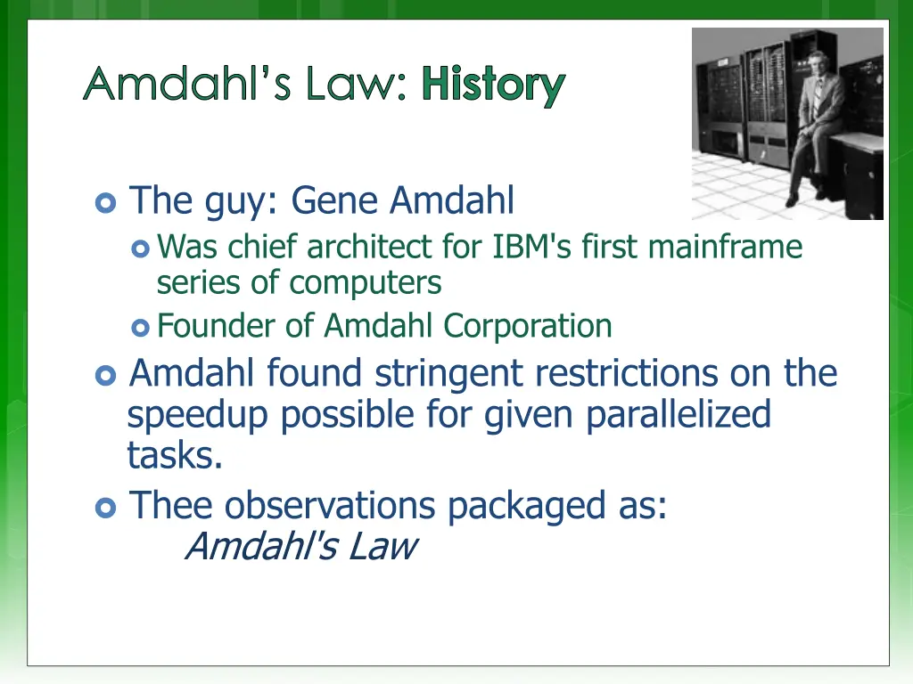 amdahl s law history