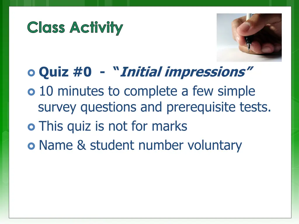 class activity