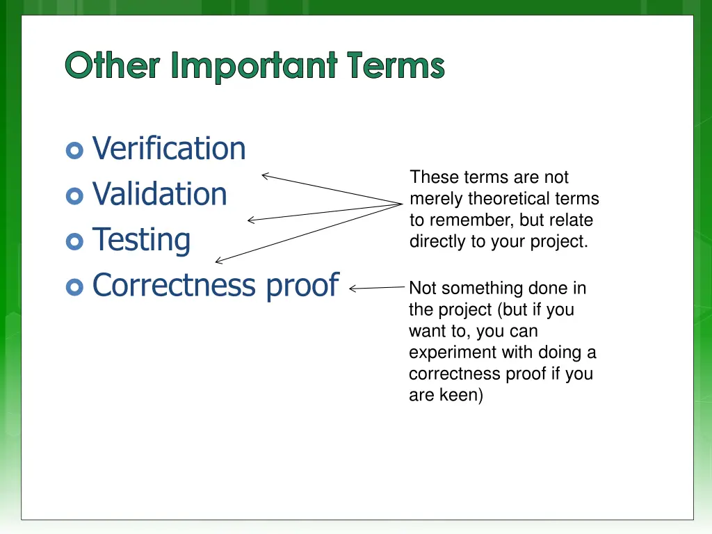 other important terms