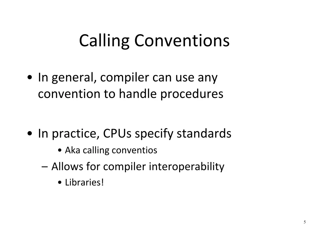 calling conventions
