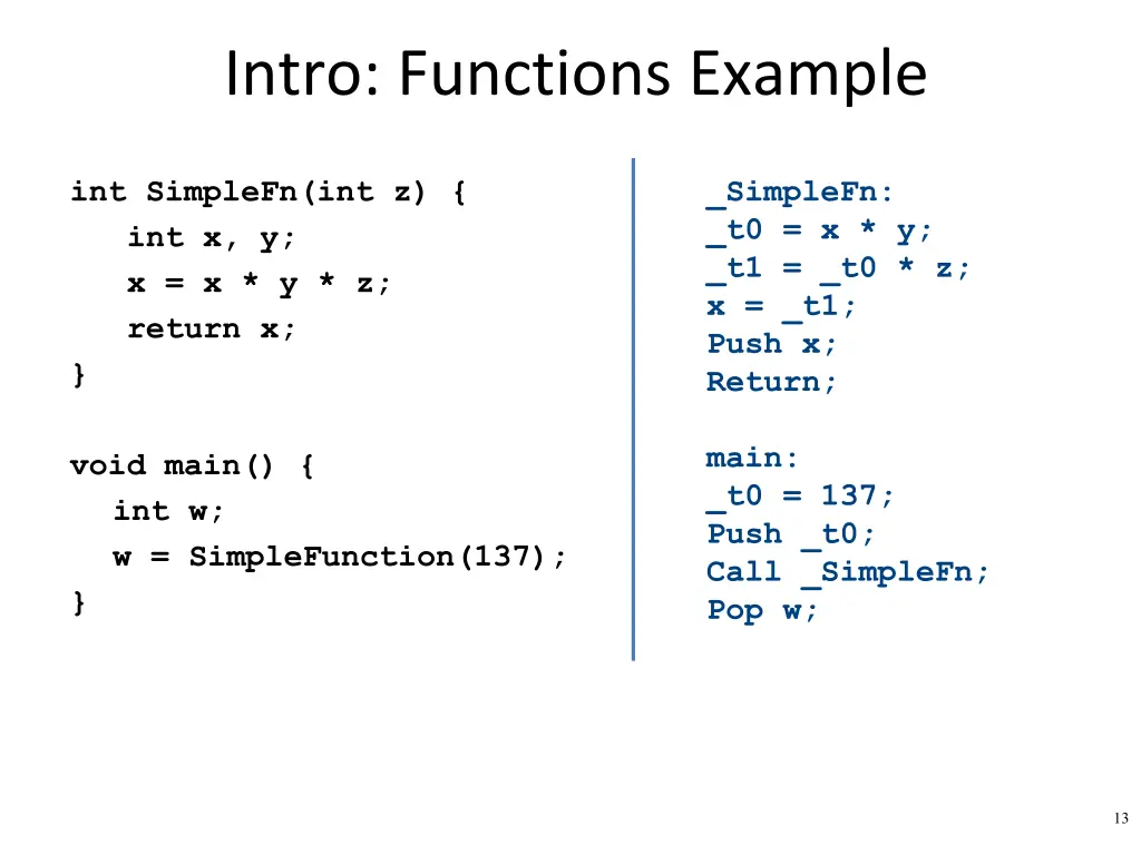 intro functions example