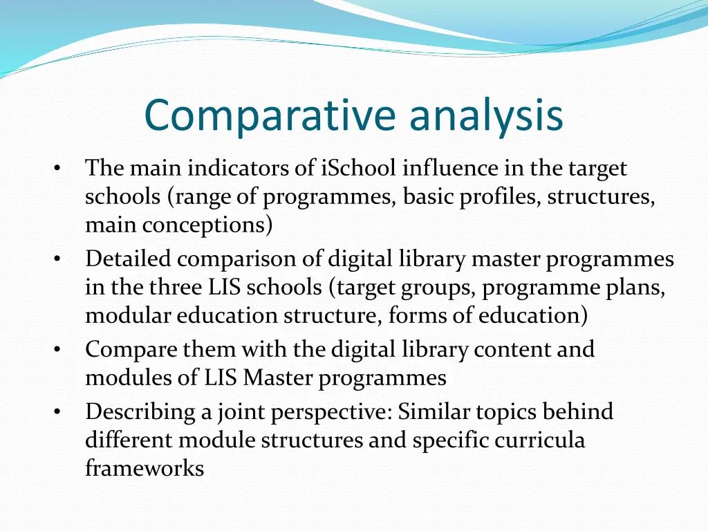 comparative analysis