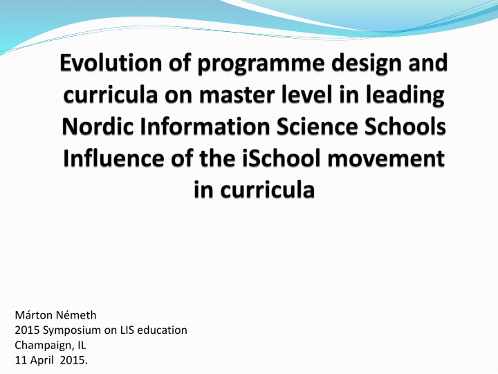 m rton n meth 2015 symposium on lis education