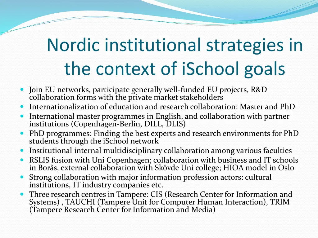nordic institutional strategies in the context