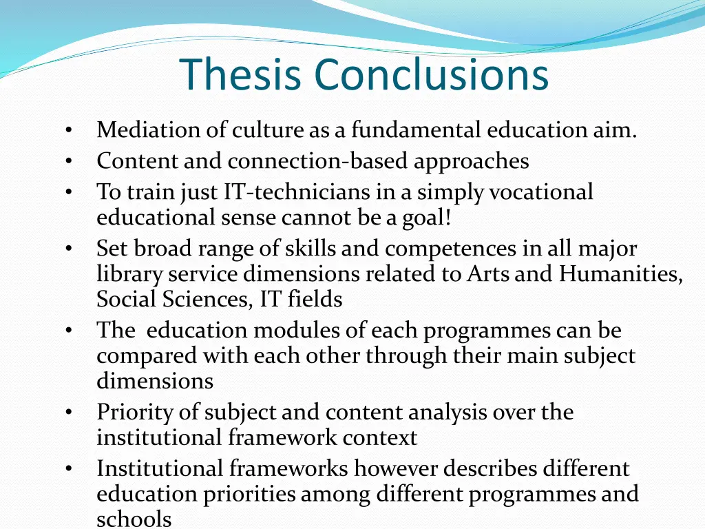 thesis conclusions