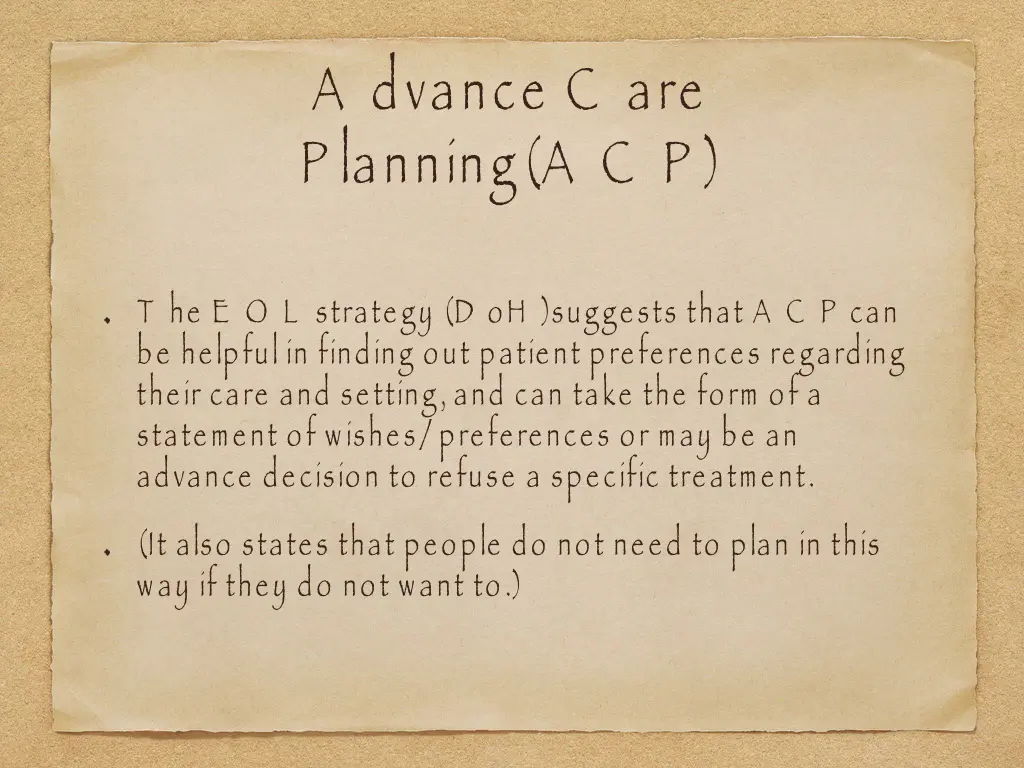 a dvance c are p lanning a c p