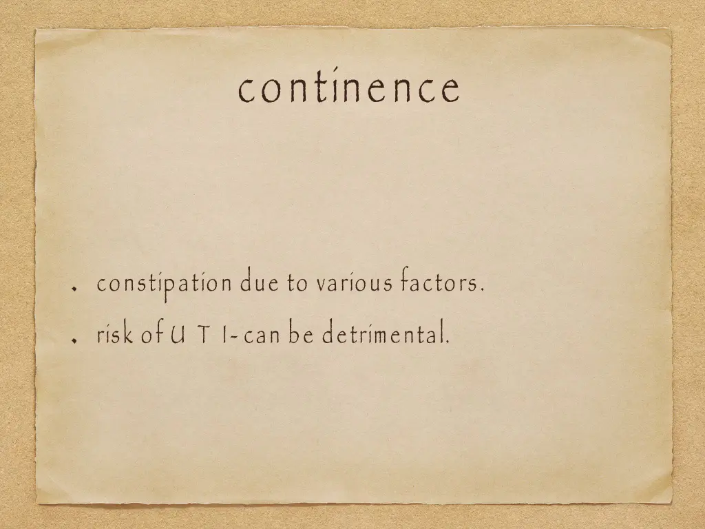 continence