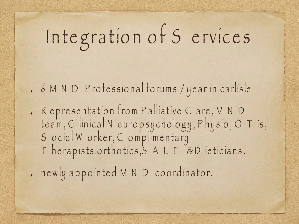 integration of s ervices