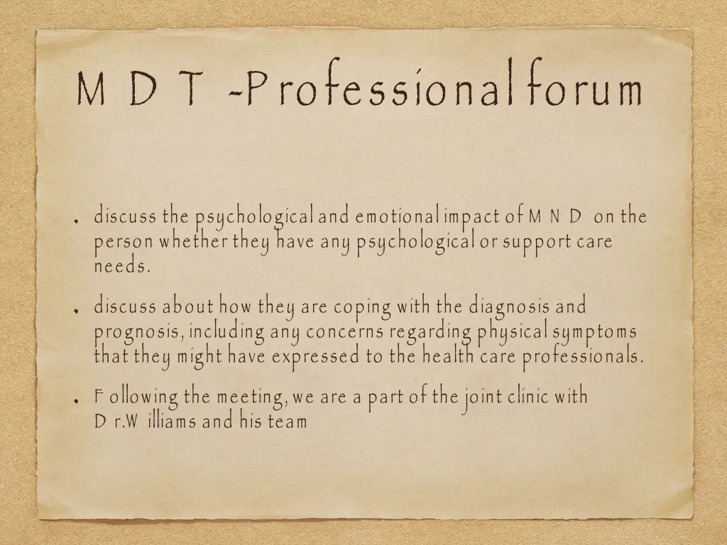m d t p rofessional forum