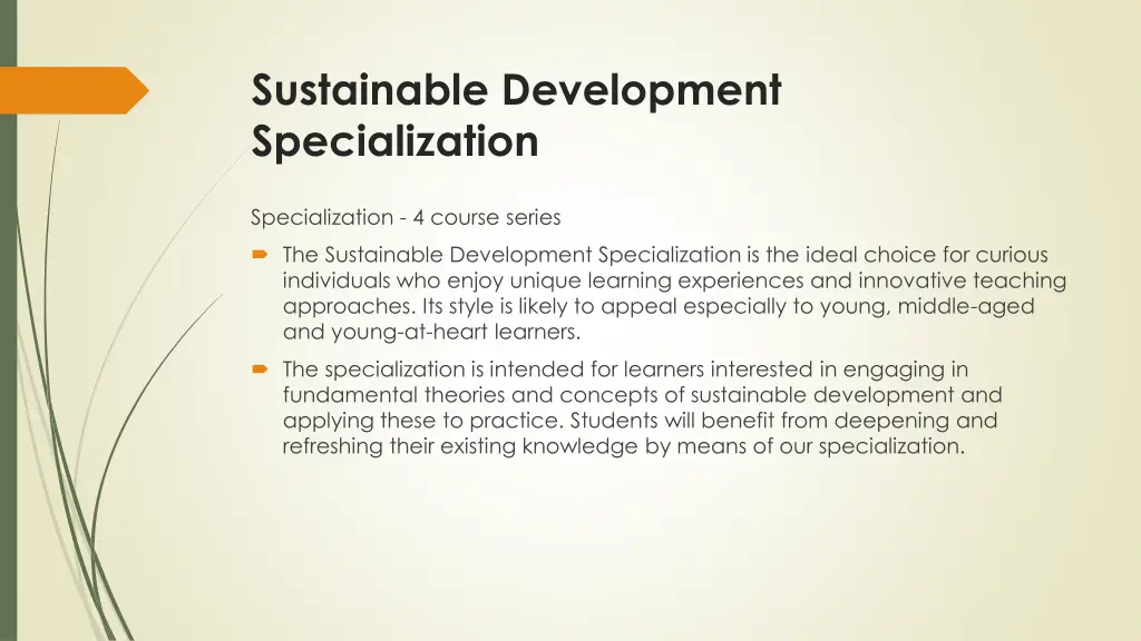 sustainable development specialization 1