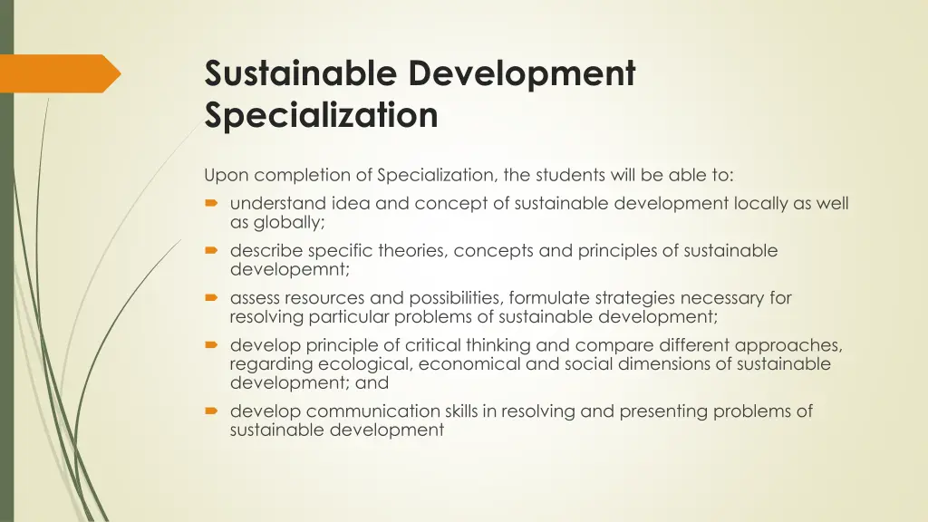 sustainable development specialization 6