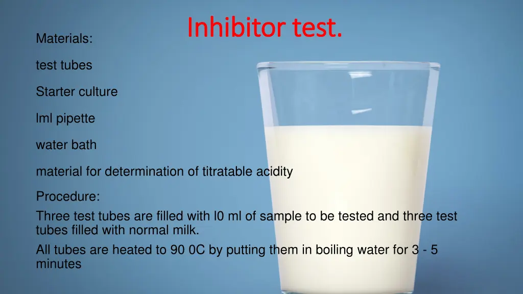 inhibitor test inhibitor test