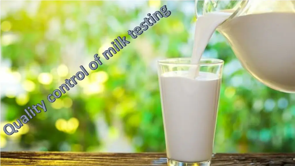 quality control of milk testing