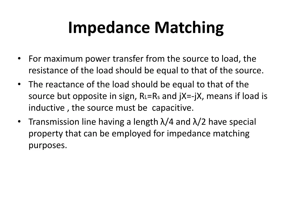 impedance matching