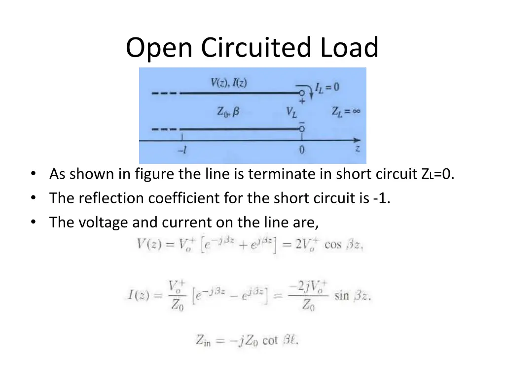 open circuited load