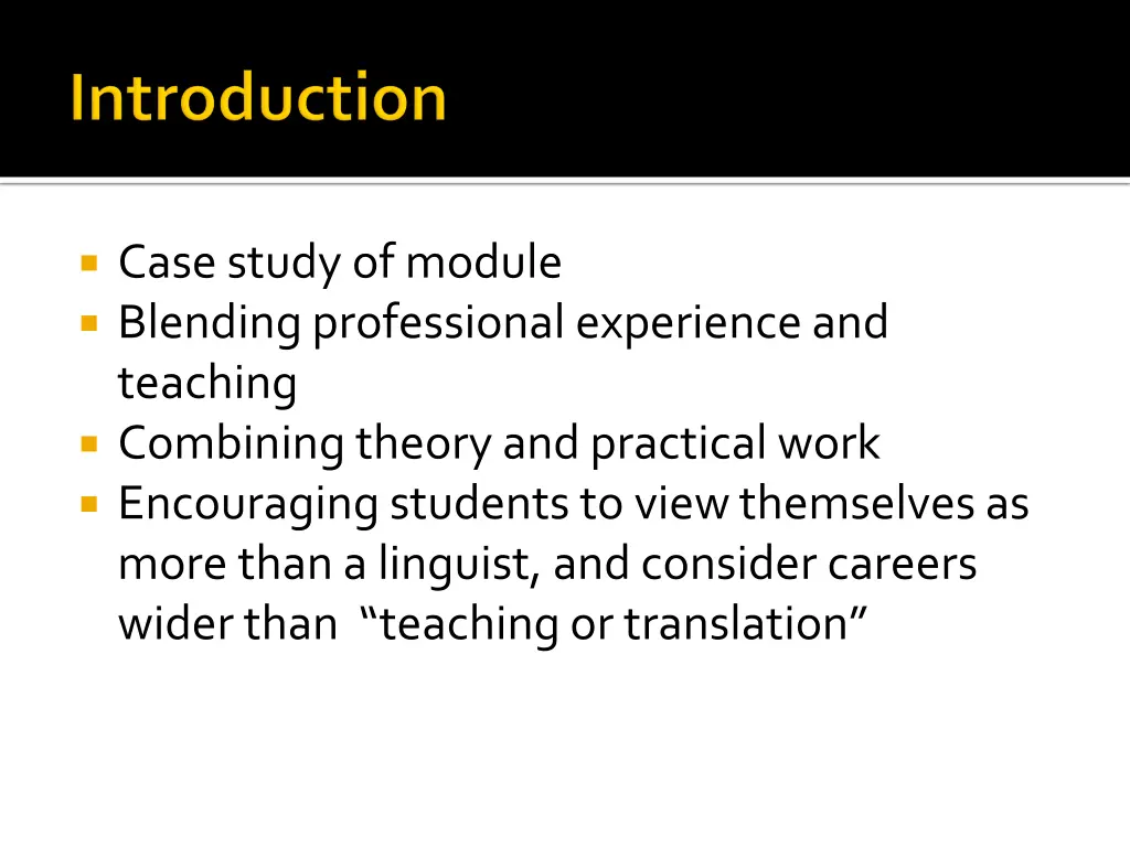case study of module blending professional