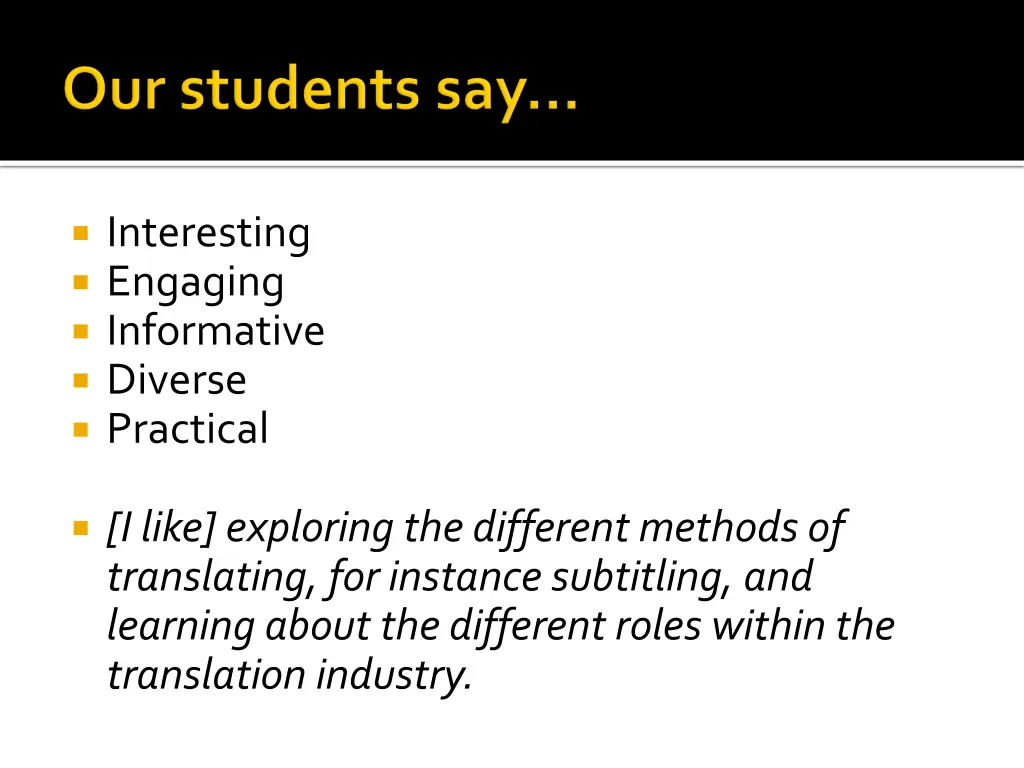interesting engaging informative diverse practical