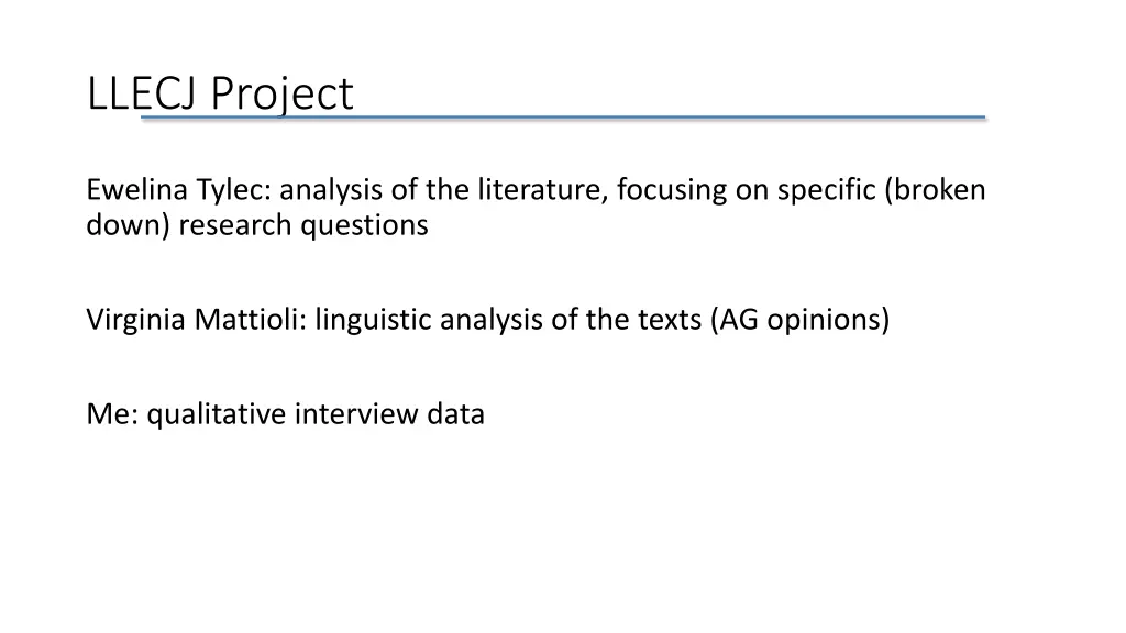 llecj project