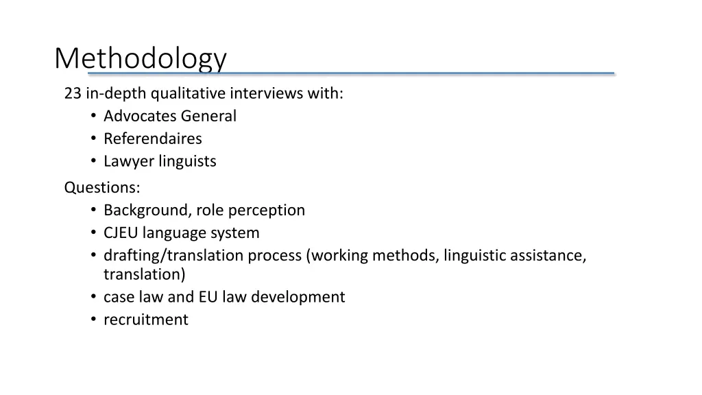 methodology