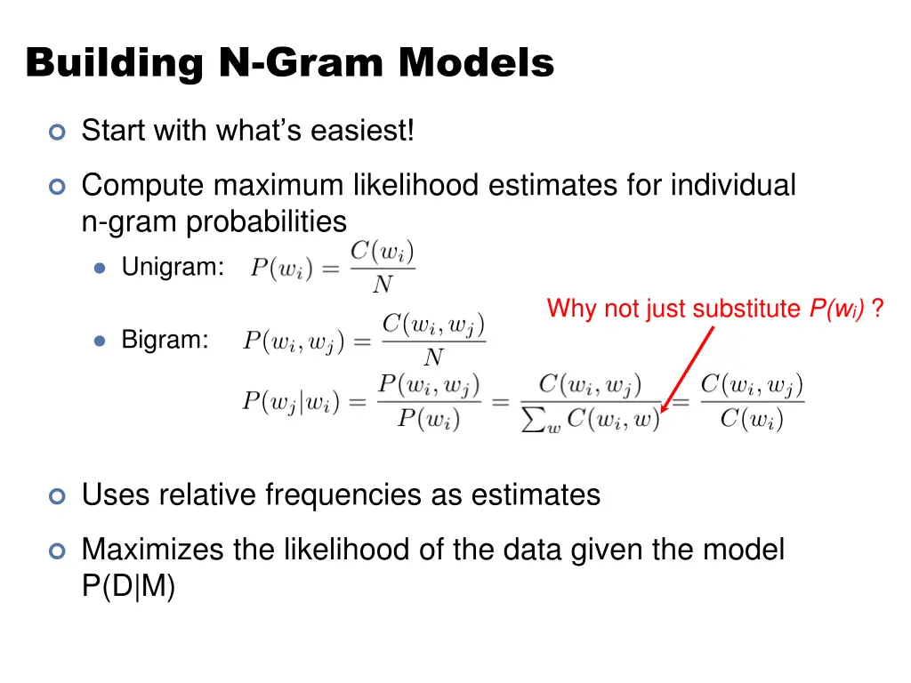 building n gram models