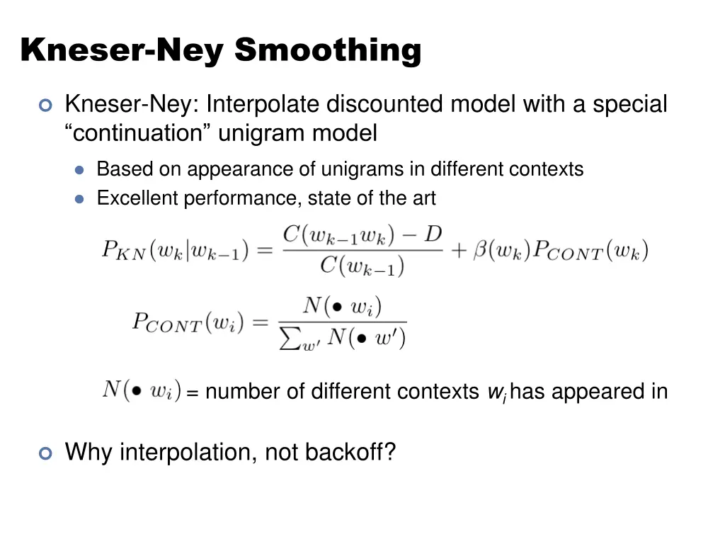 kneser ney smoothing 2