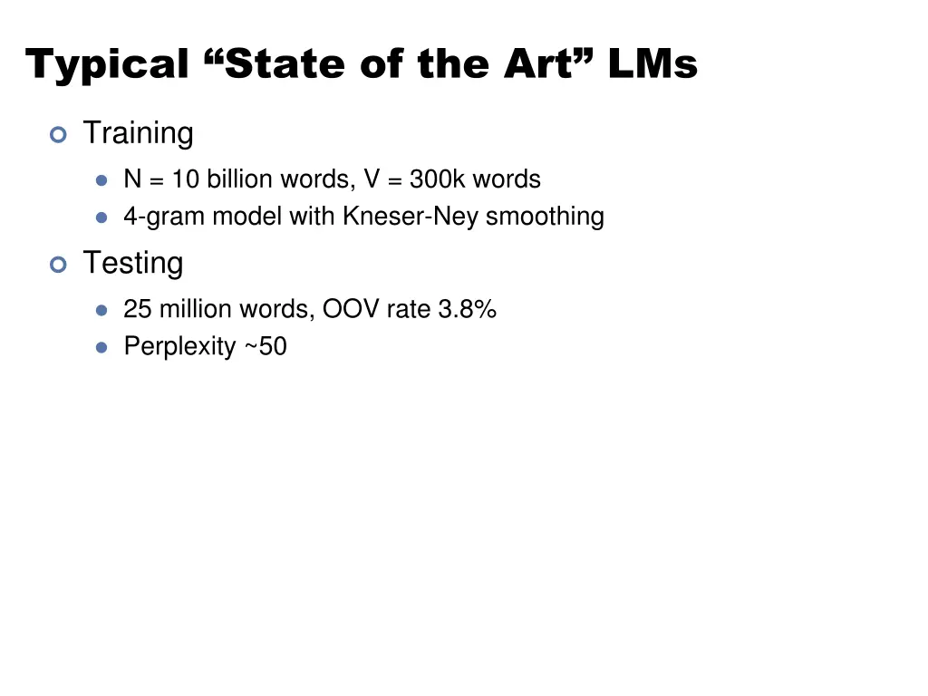typical state of the art lms
