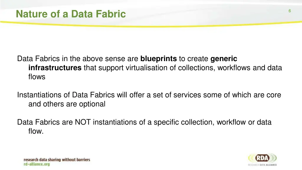 nature of a data fabric