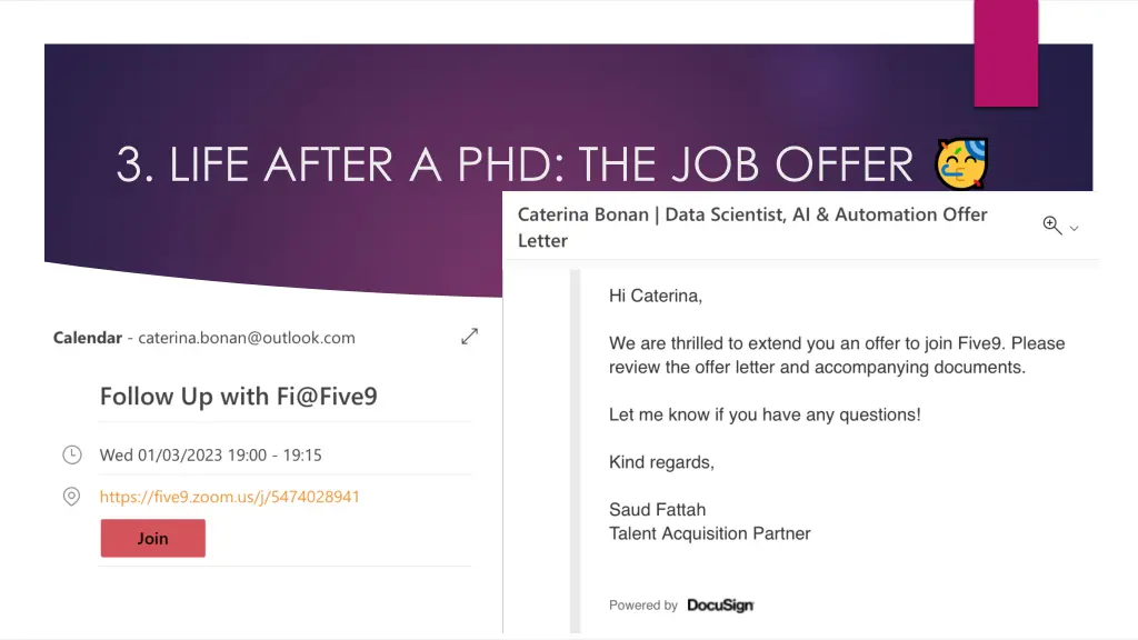 3 life after a phd the job offer