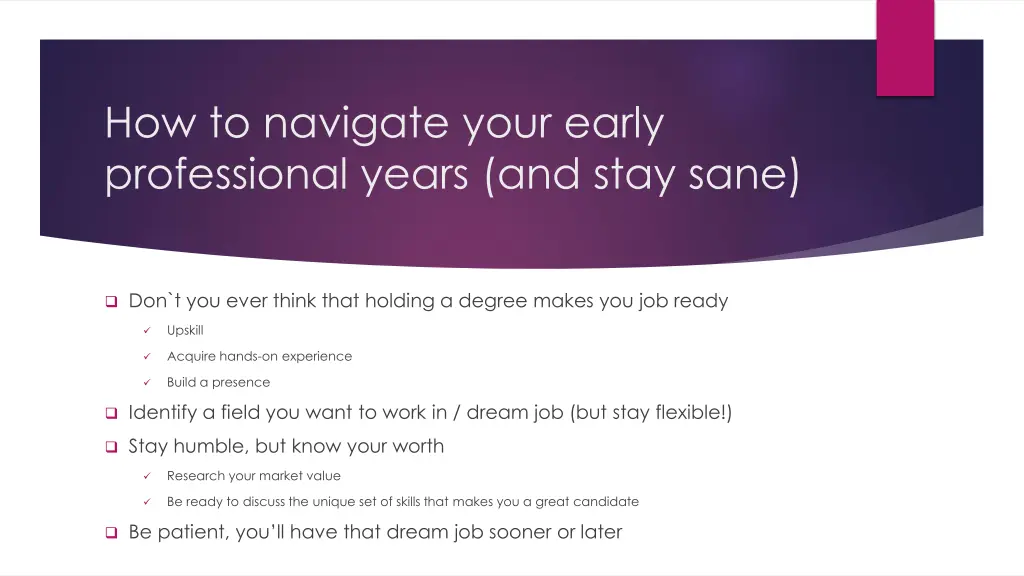 how to navigate your early professional years 1
