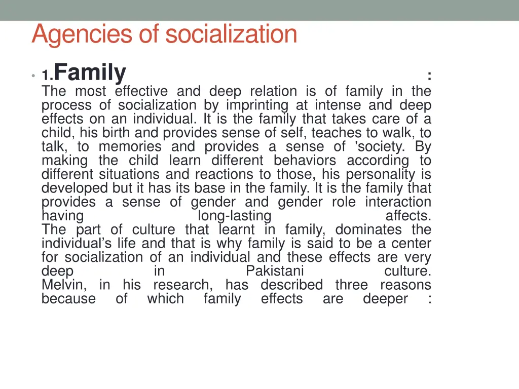agencies of socialization 1
