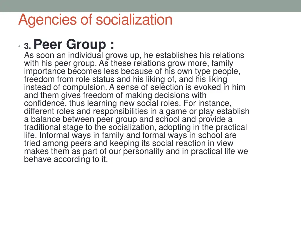 agencies of socialization 3