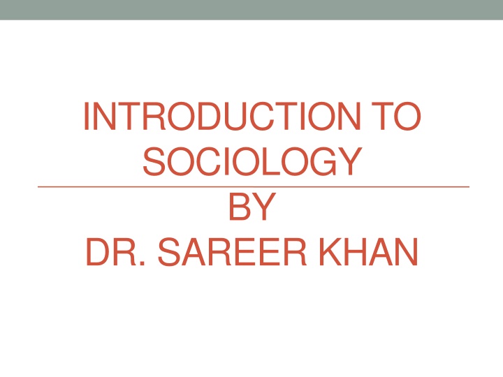 introduction to sociology by dr sareer khan