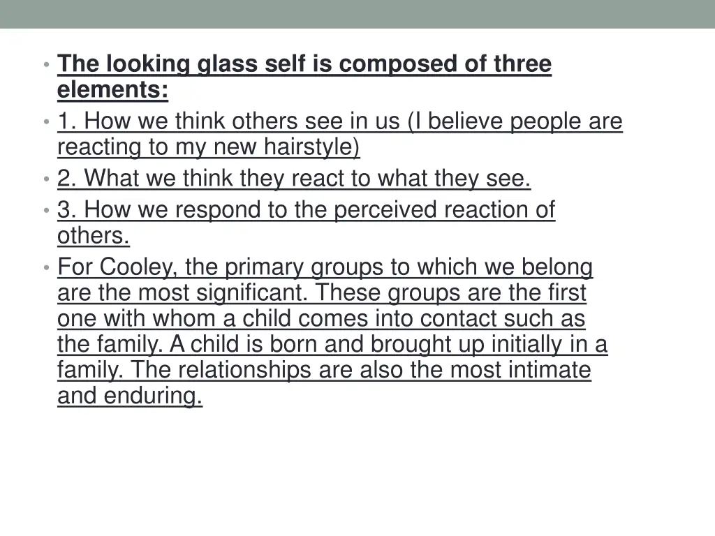 the looking glass self is composed of three