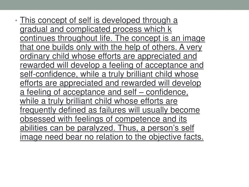 this concept of self is developed through