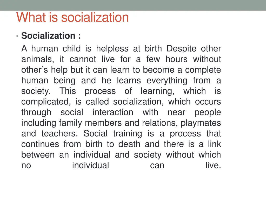 what is socialization