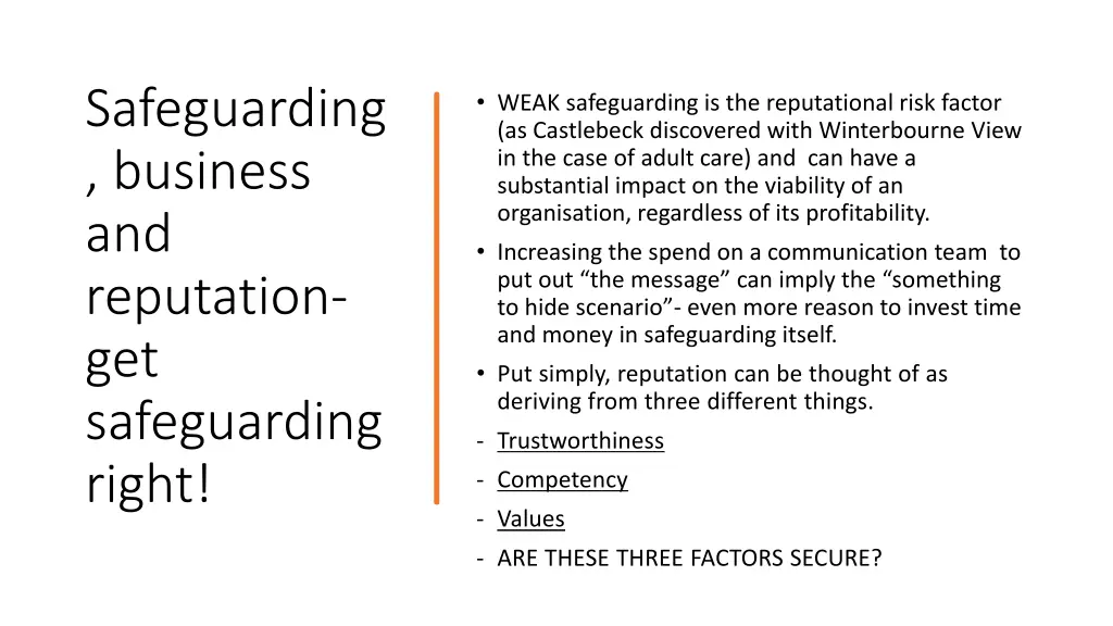 safeguarding business and reputation