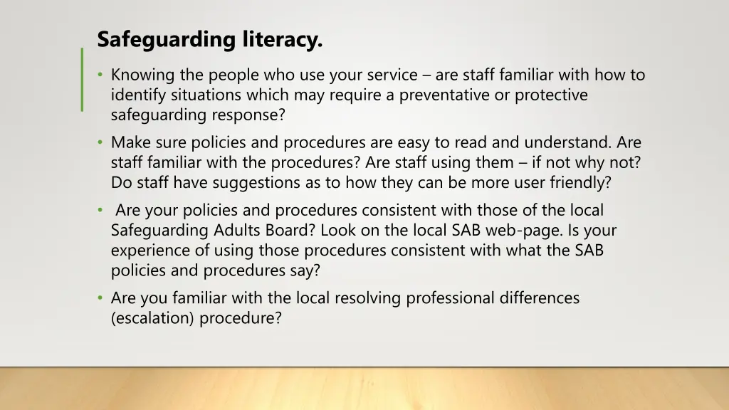safeguarding literacy